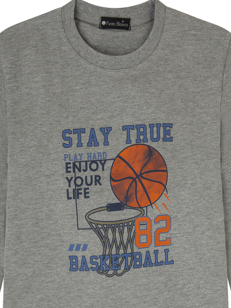 Punto Blanco Cotton Kids Pyjama With Basketball Print