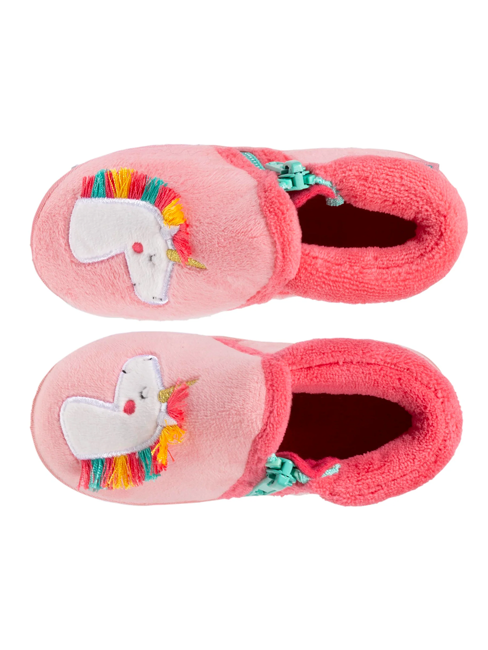 Isotoner Baby Unicorn Pink Zip Booties