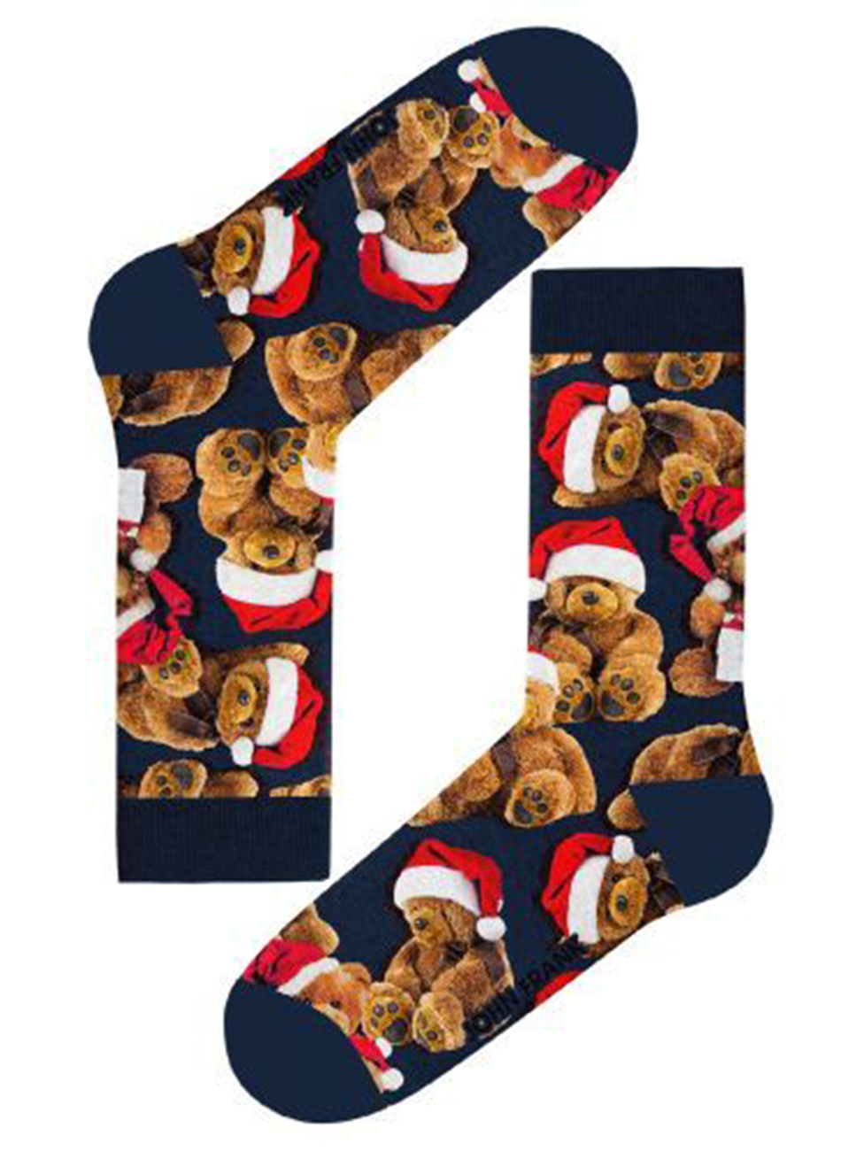John Frank Fun Christmas Teddy Long Women Socks