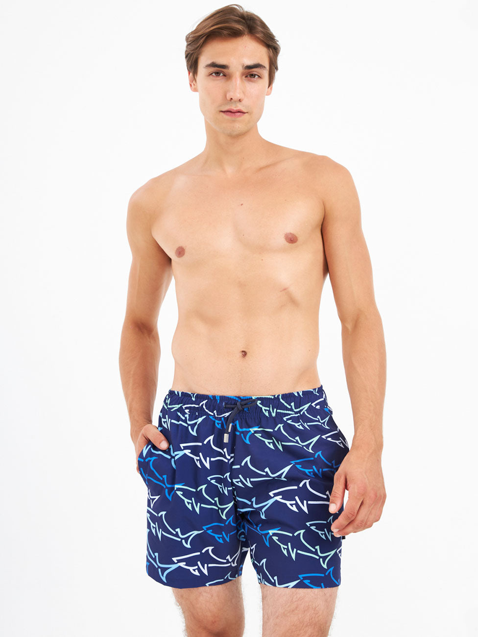 John Frank Gts All Over Printed Swim Shorts - Great Shark
