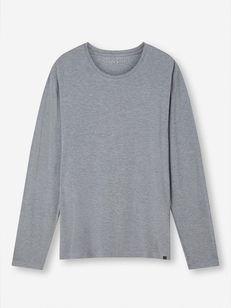 Derek Rose Basel Micro Modal Stretch Long Sleeve Men's T-Shirt