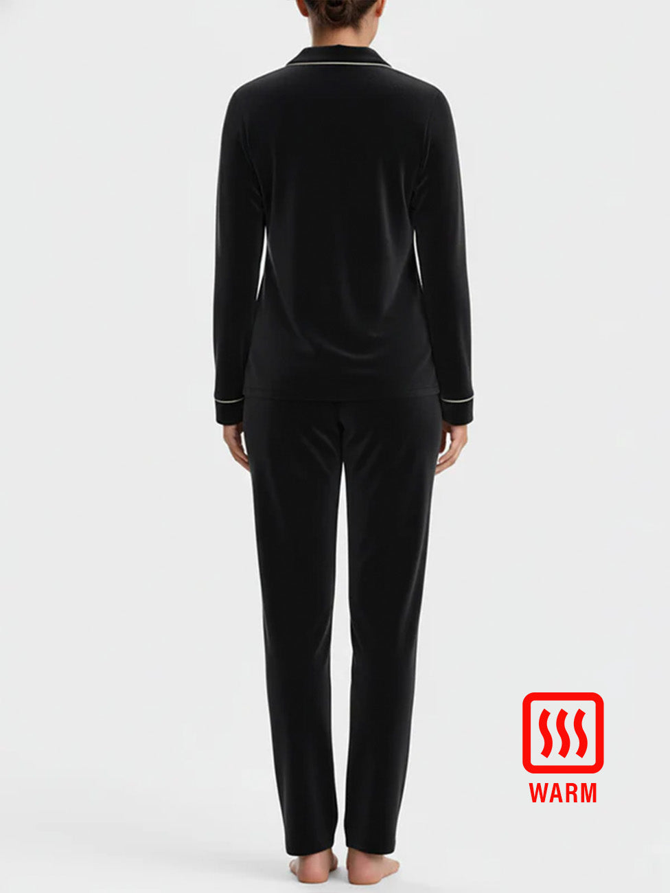 Impetus Navy Cotton Modal Women's Velvet Pyjama