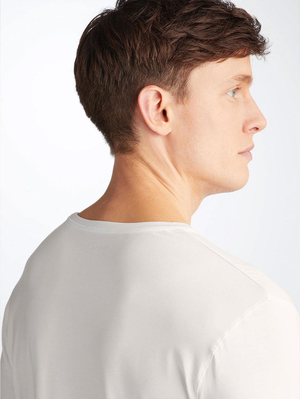 Derek Rose Basel Micro Modal Stretch Long Sleeve Men's T-Shirt