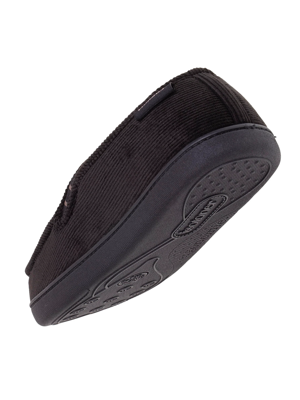 Isotoner Men's Grey Velvet Moccasin Slippers