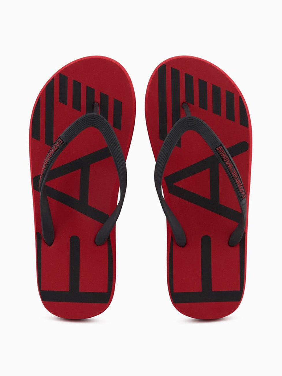 EA7 Red & Black Rubber Flip Flops
