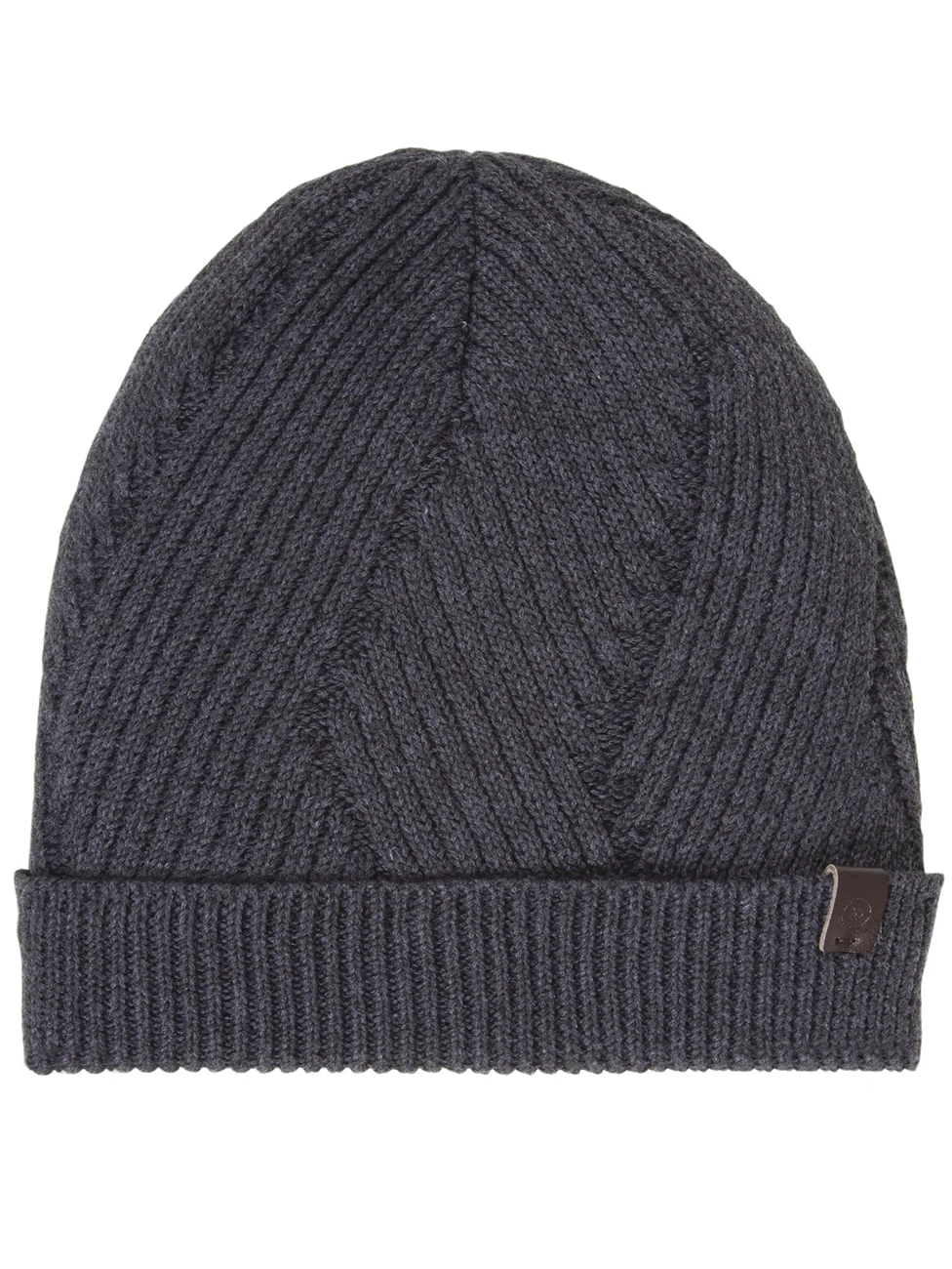 Isotoner Men's Recycled Ribbed Grey Knit Beanie