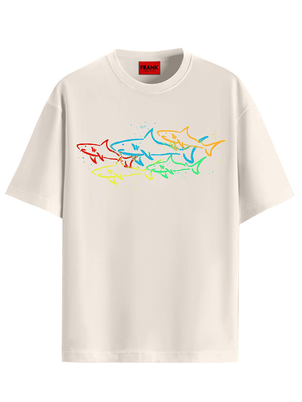 John Frank Shark Printed T-Shirt