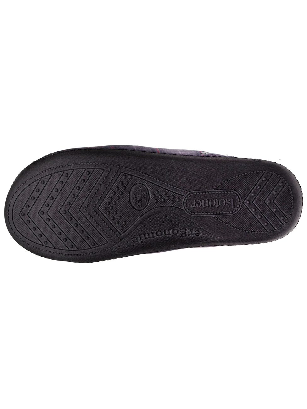 Isotoner Ergo Tartan Men's Mule Slippers