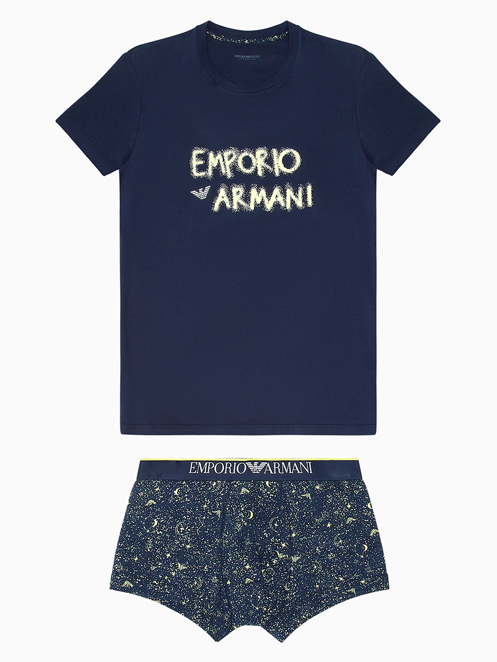 Emporio Armani Sparkling Stars T-Shirt And Boxer Briefs