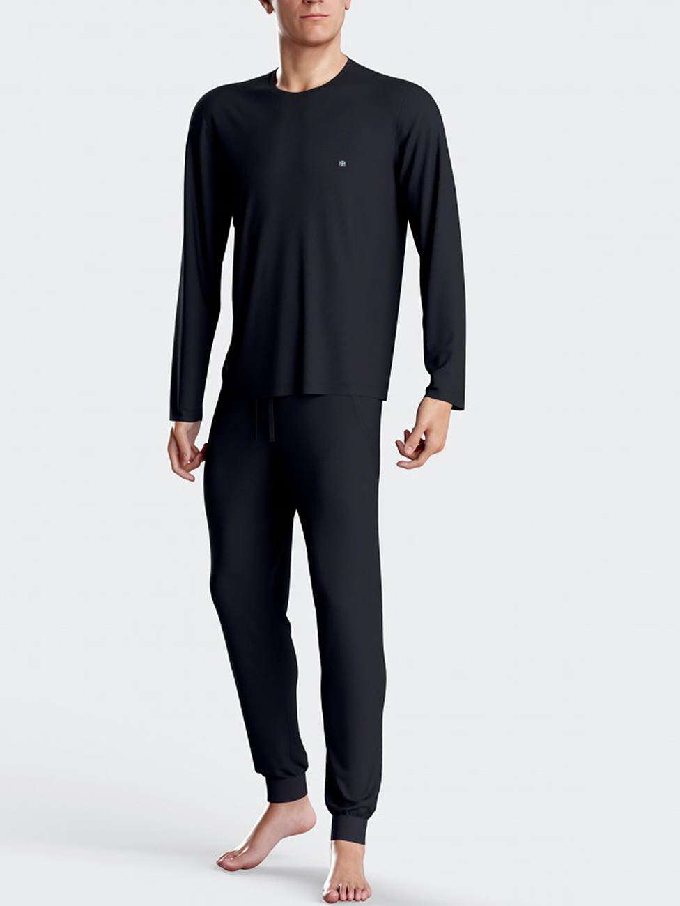 Impetus Navy Lyocell Long Men's Pyjama