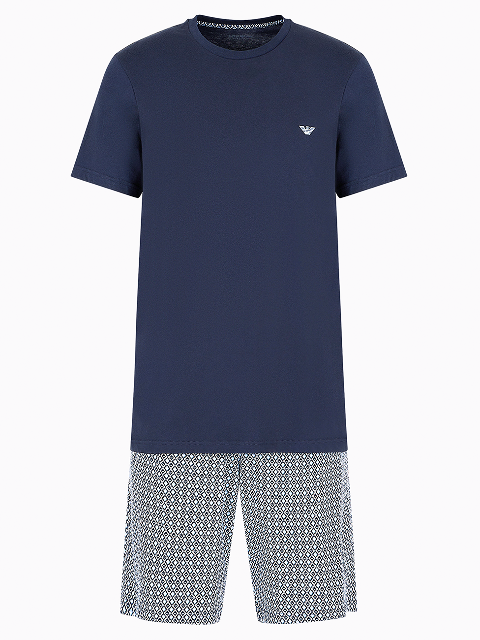 Emporio Armani Mixed-Pattern Short Pyjamas