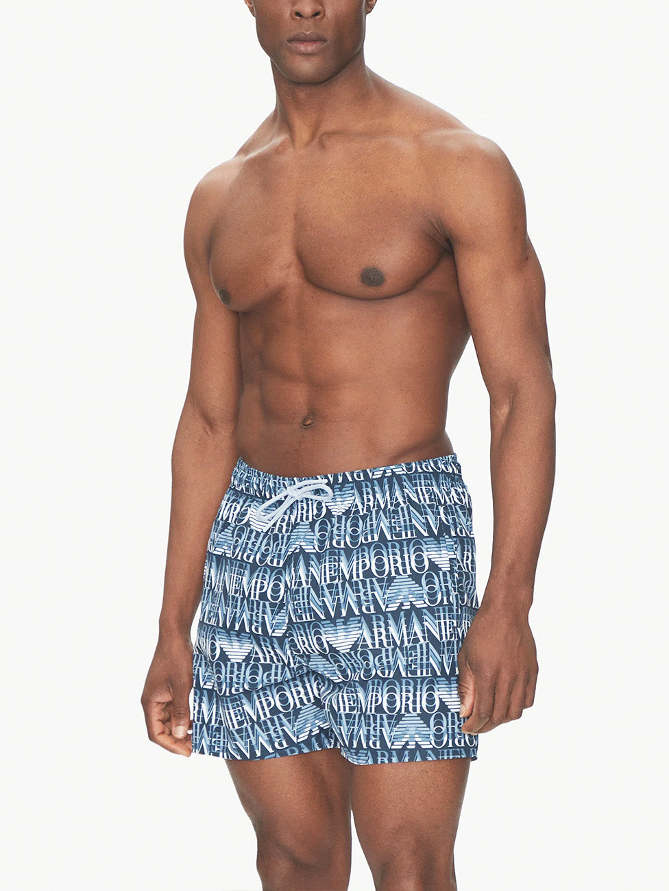 Emporio Armani All-Over Logo Swim Shorts