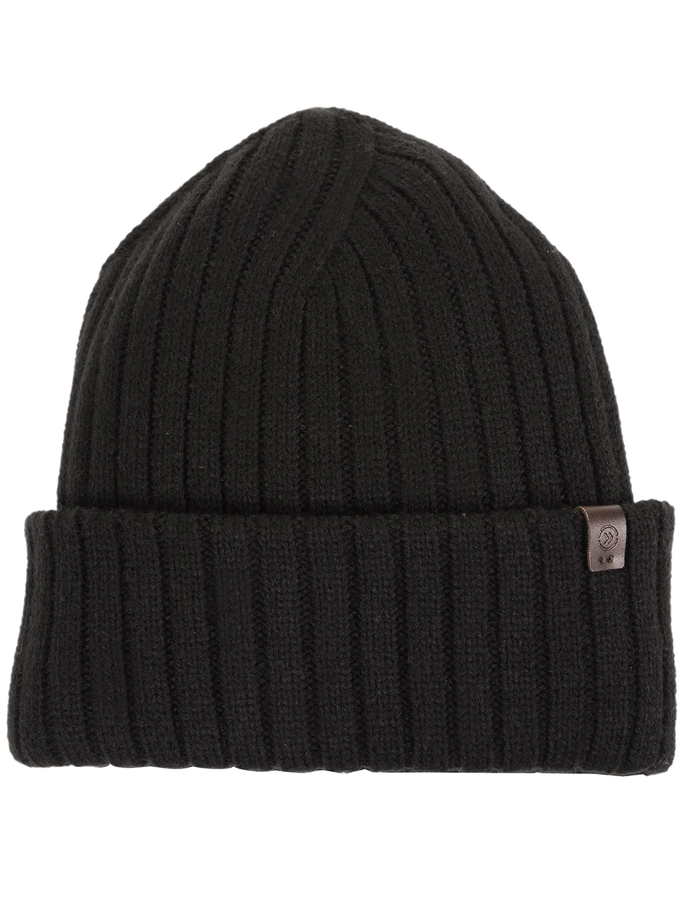Isotoner Men's Ribbed Black Knit Hat