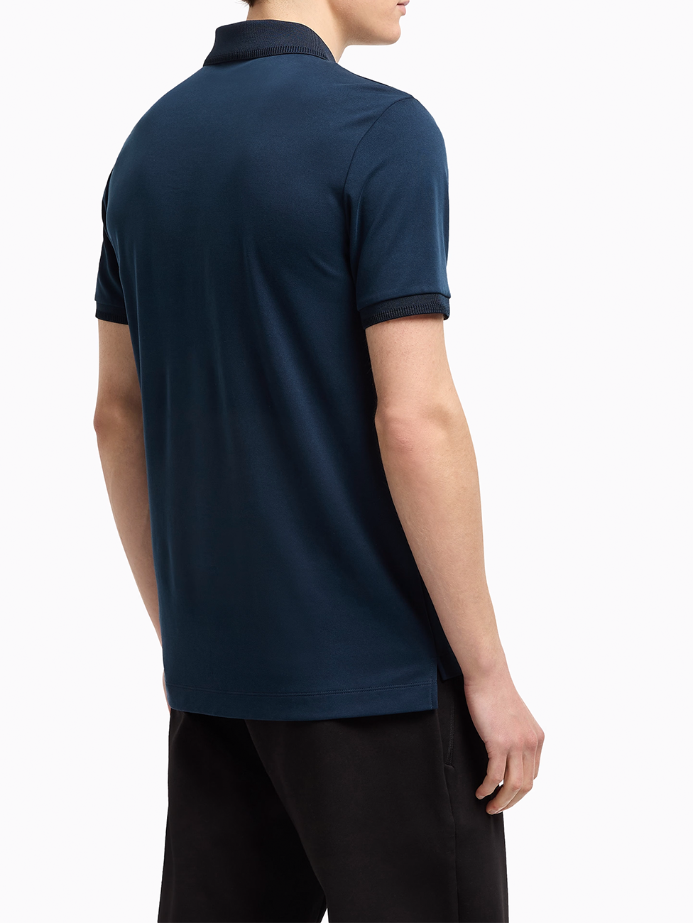 EA7 Lux Identity Modal-blend Polo Shirt