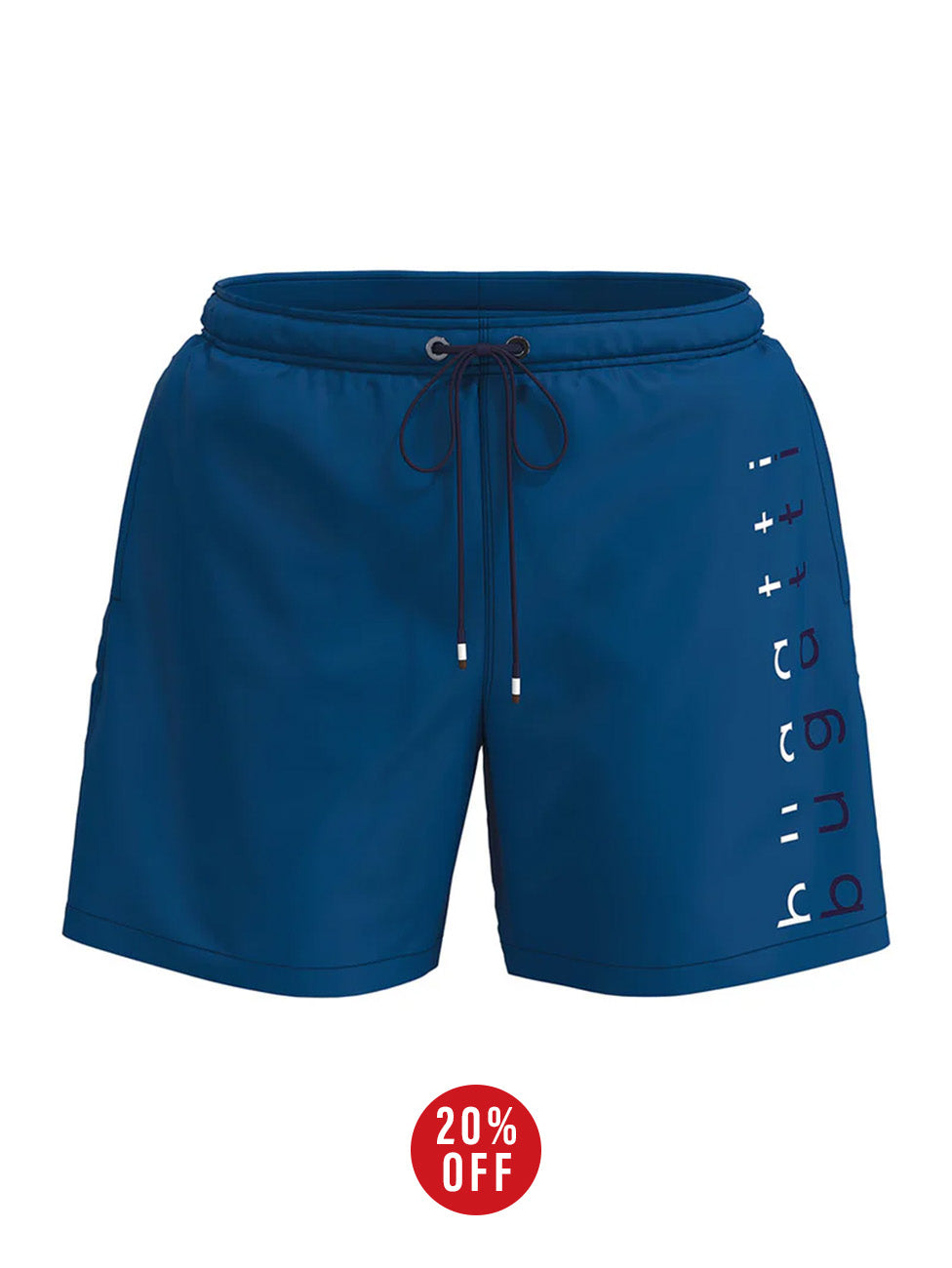 Bugatti Blue Logo Print Beach Shorts