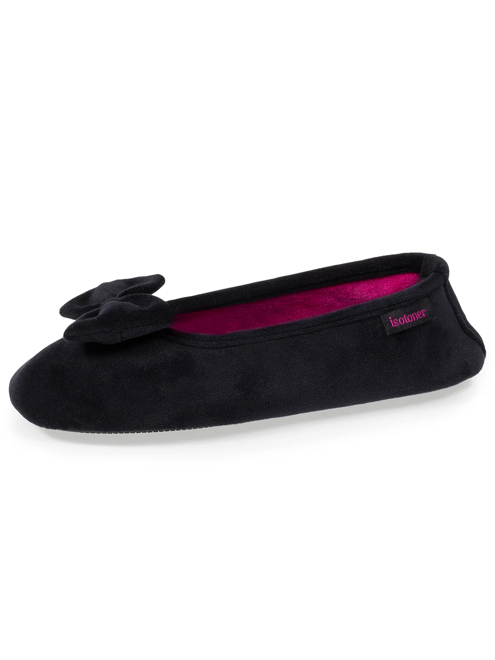 Isotoner Women's Black Ballerina Slippers