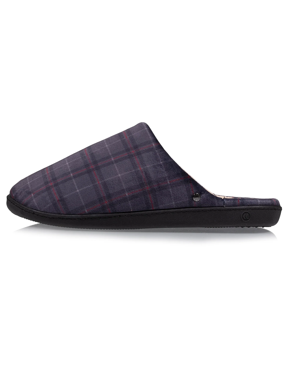 Isotoner Ergo Tartan Men's Mule Slippers