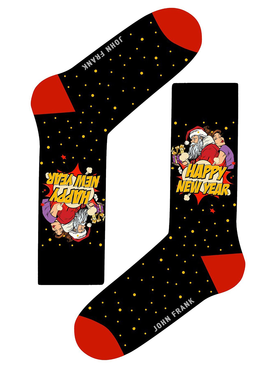 John Frank Fun Happy New Year Long Women Socks