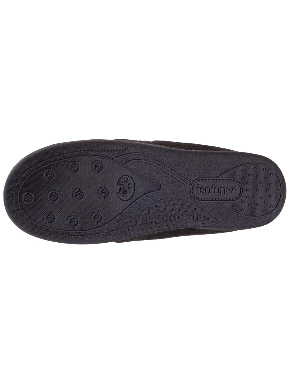 Isotoner Men's Grey Velvet Moccasin Slippers