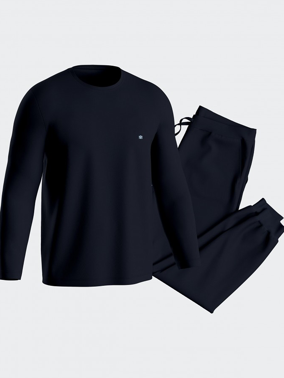 Impetus Navy Lyocell Long Men's Pyjama