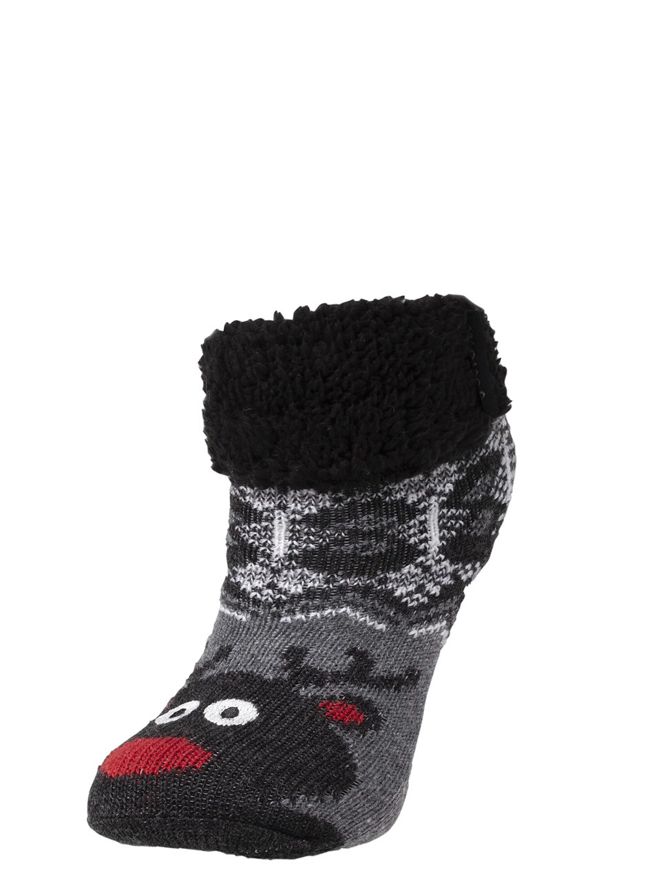 Isotoner Kids Grey Christmas Lined Socks