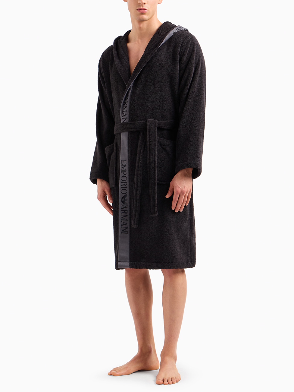 Emporio Armani Men's Woven Bathrobe