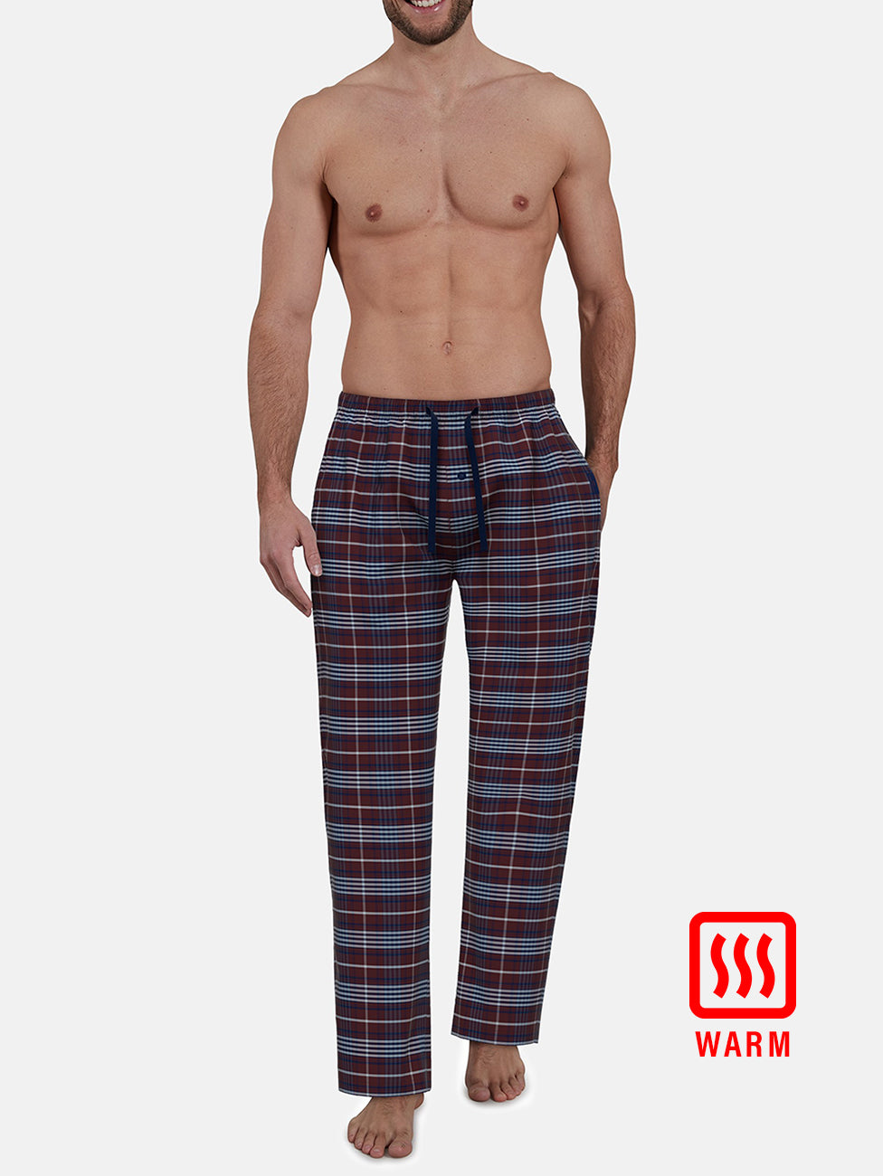 Götzburg Dark Red Checkered Flannel Pyjama Pants