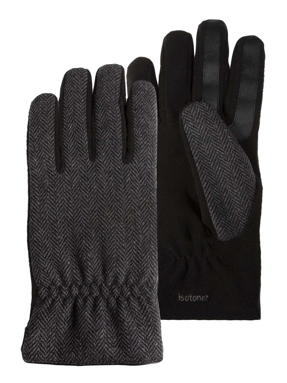 Isotoner Men's Touchscreen Chevron Gloves