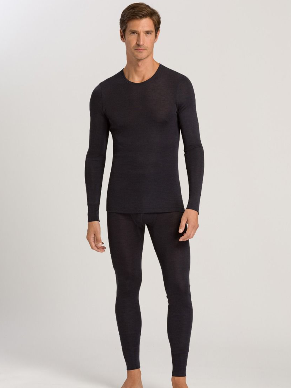 HANRO Woolen Silk Long Sleeve Men Shirt