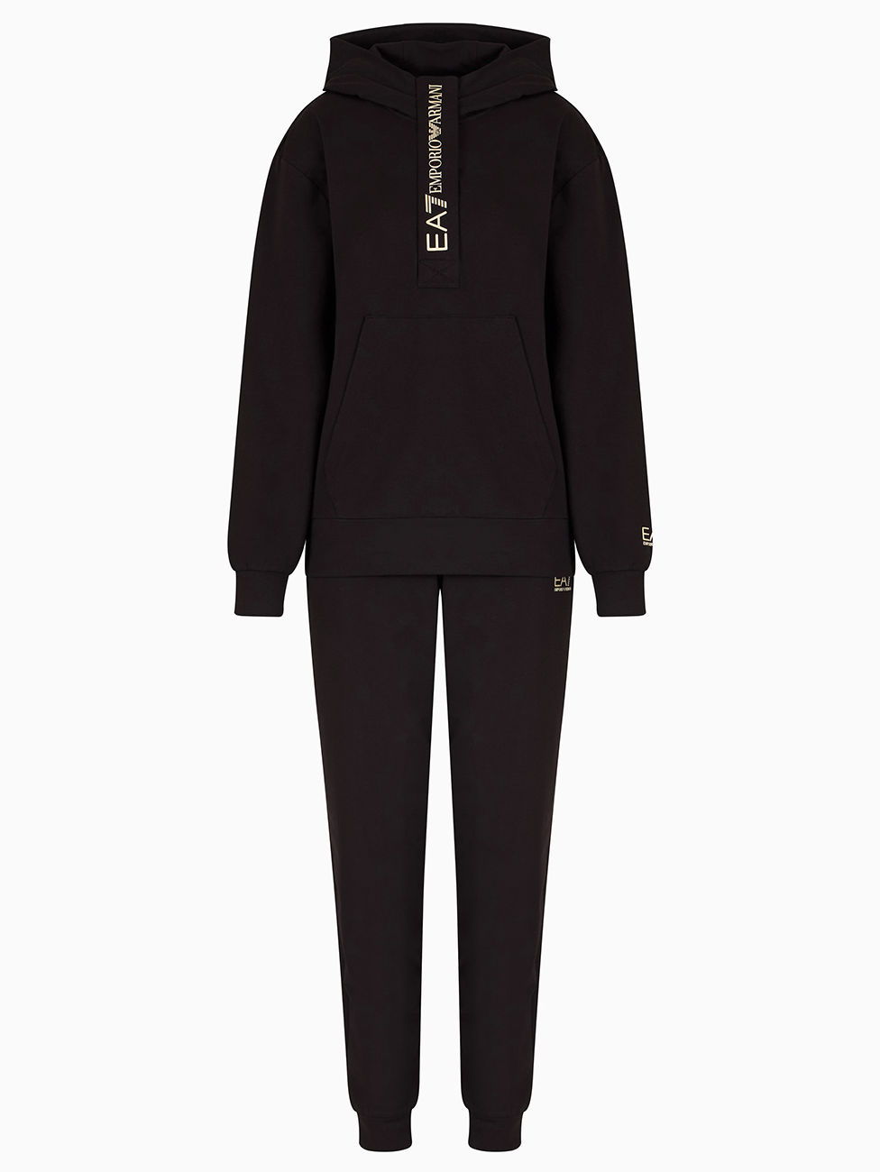 EA7 Stretch Cotton Jersey Hooded Women's Tracksuit