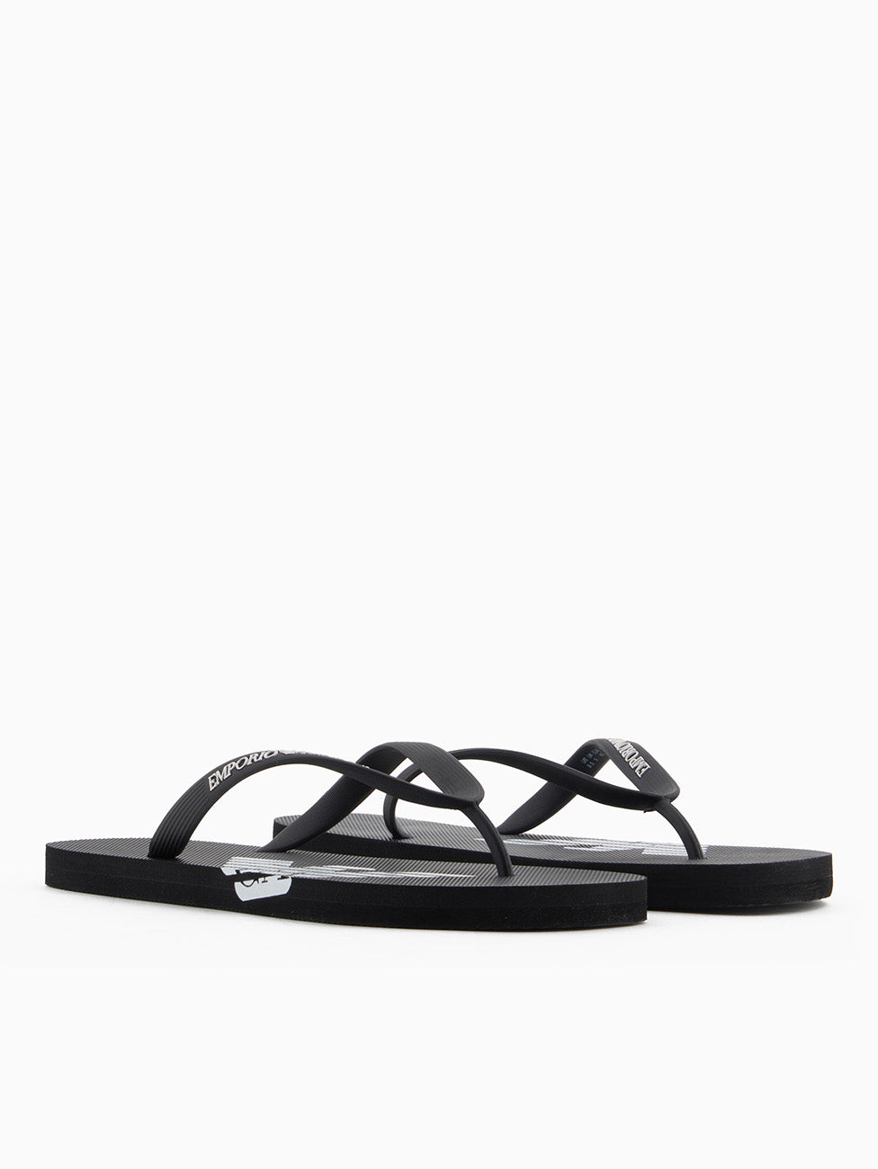 Emporio Armani Black & White Flip Flops