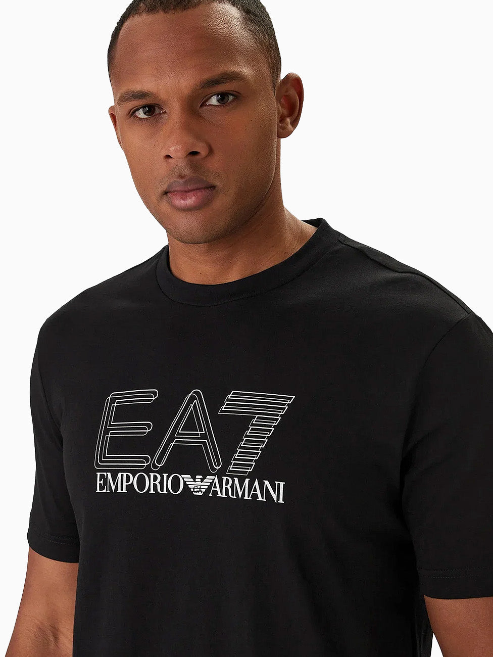 EA7 Visibility Stretch-Cotton Logo T-Shirt