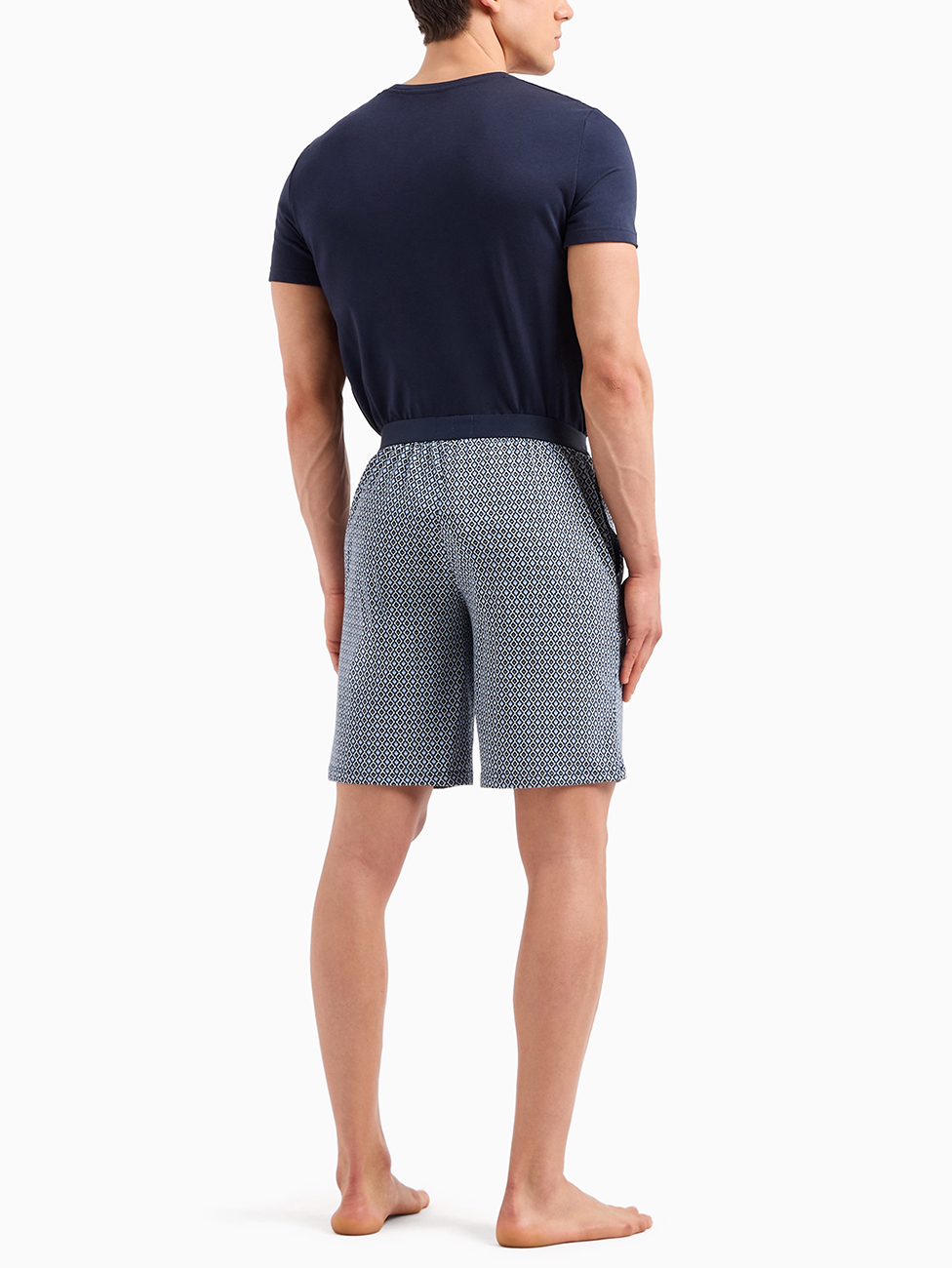 Emporio Armani Mixed-Pattern Short Pyjamas