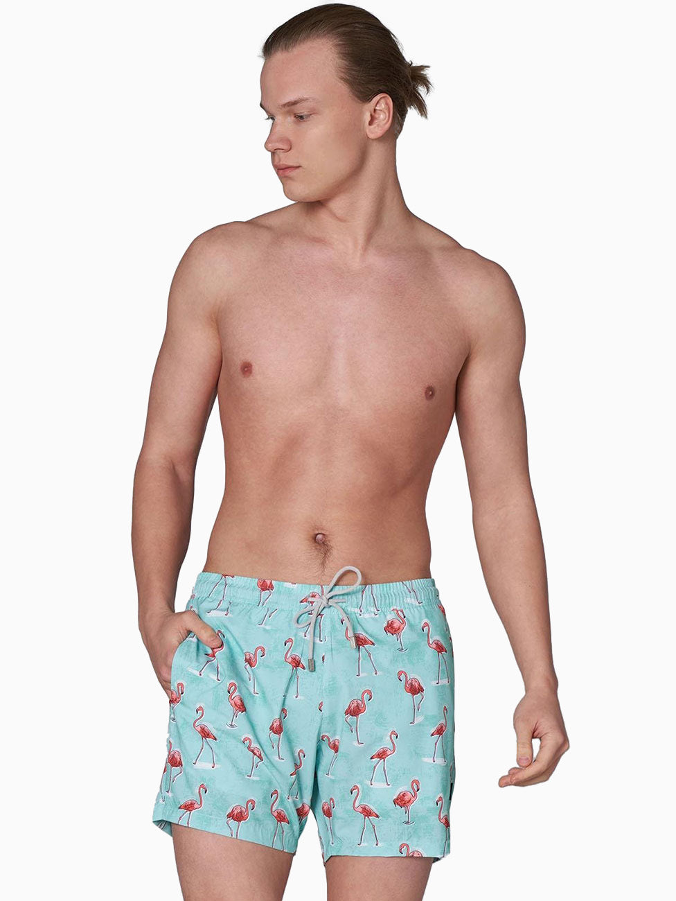 John Frank Gts All Over Printed Swim Shorts - Flamingo