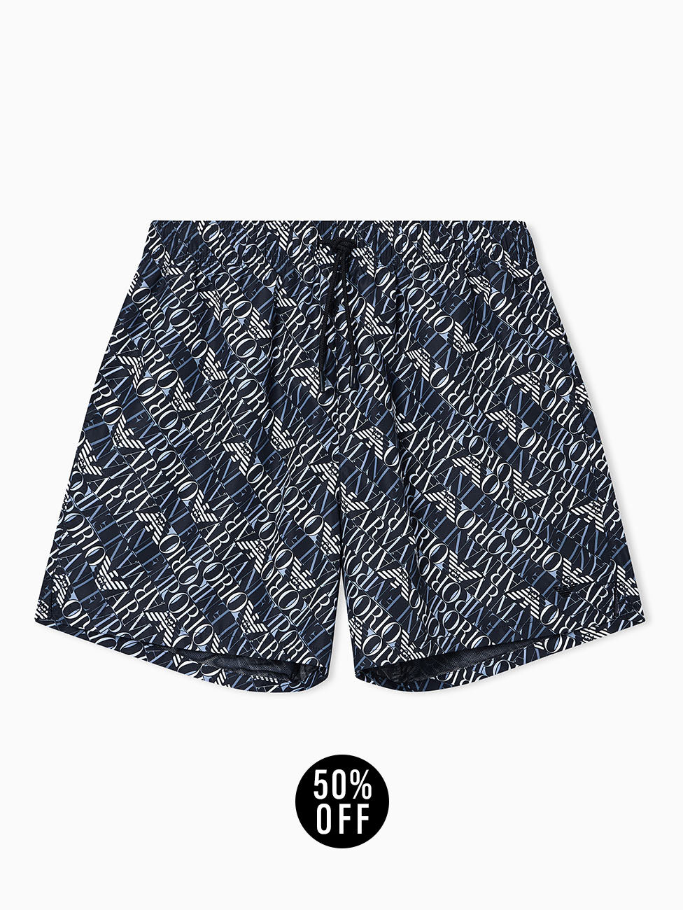 Emporio Armani Diagonal Logo Beach Shorts