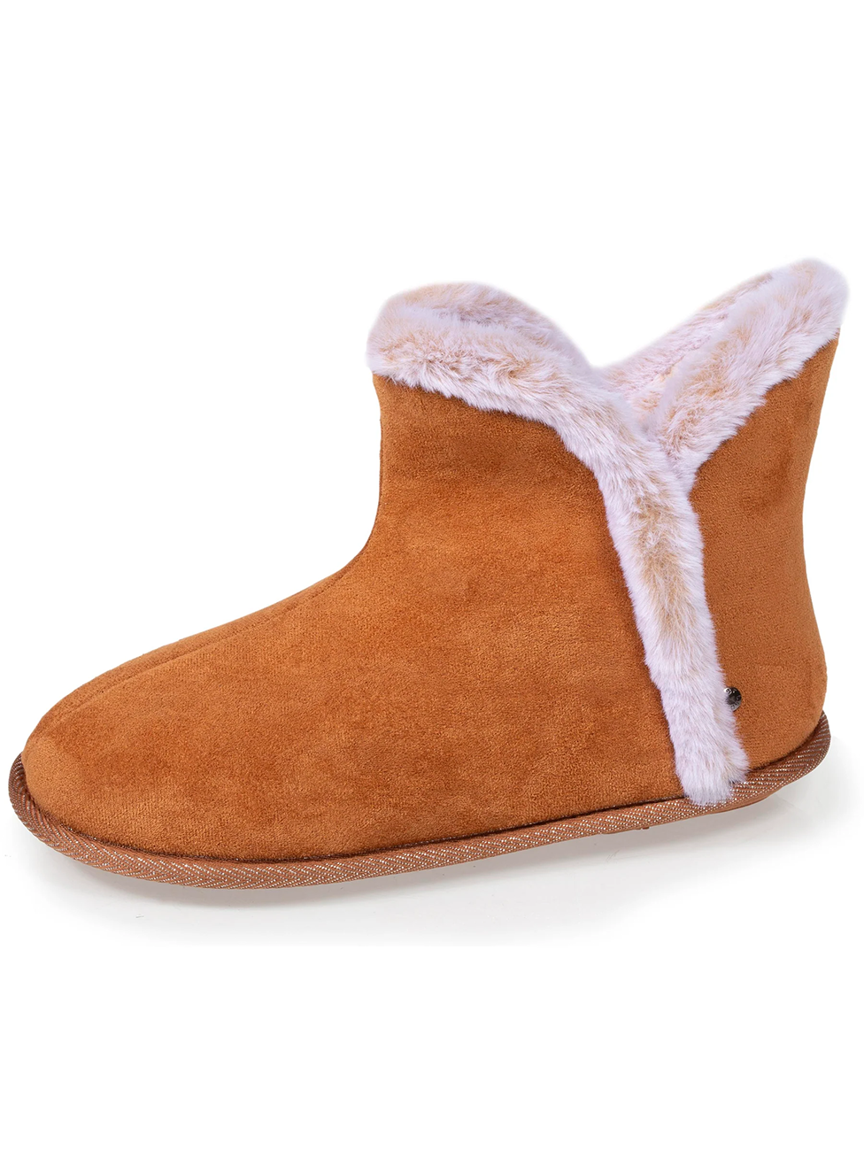 Isotoner Women's Suede Booties Slippers Black