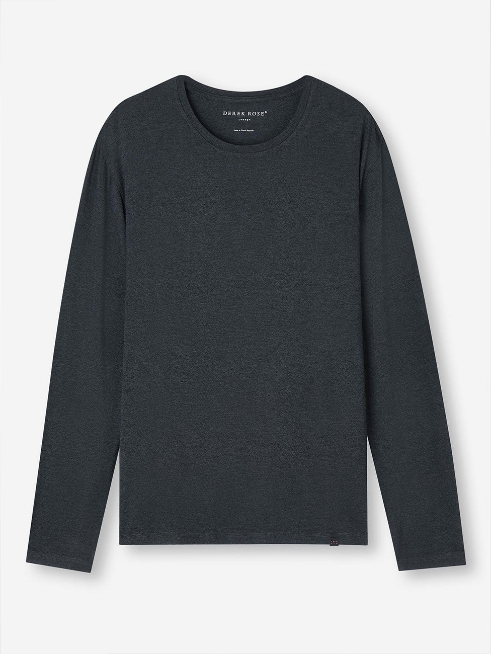 Derek Rose Basel Micro Modal Stretch Long Sleeve Men's T-Shirt