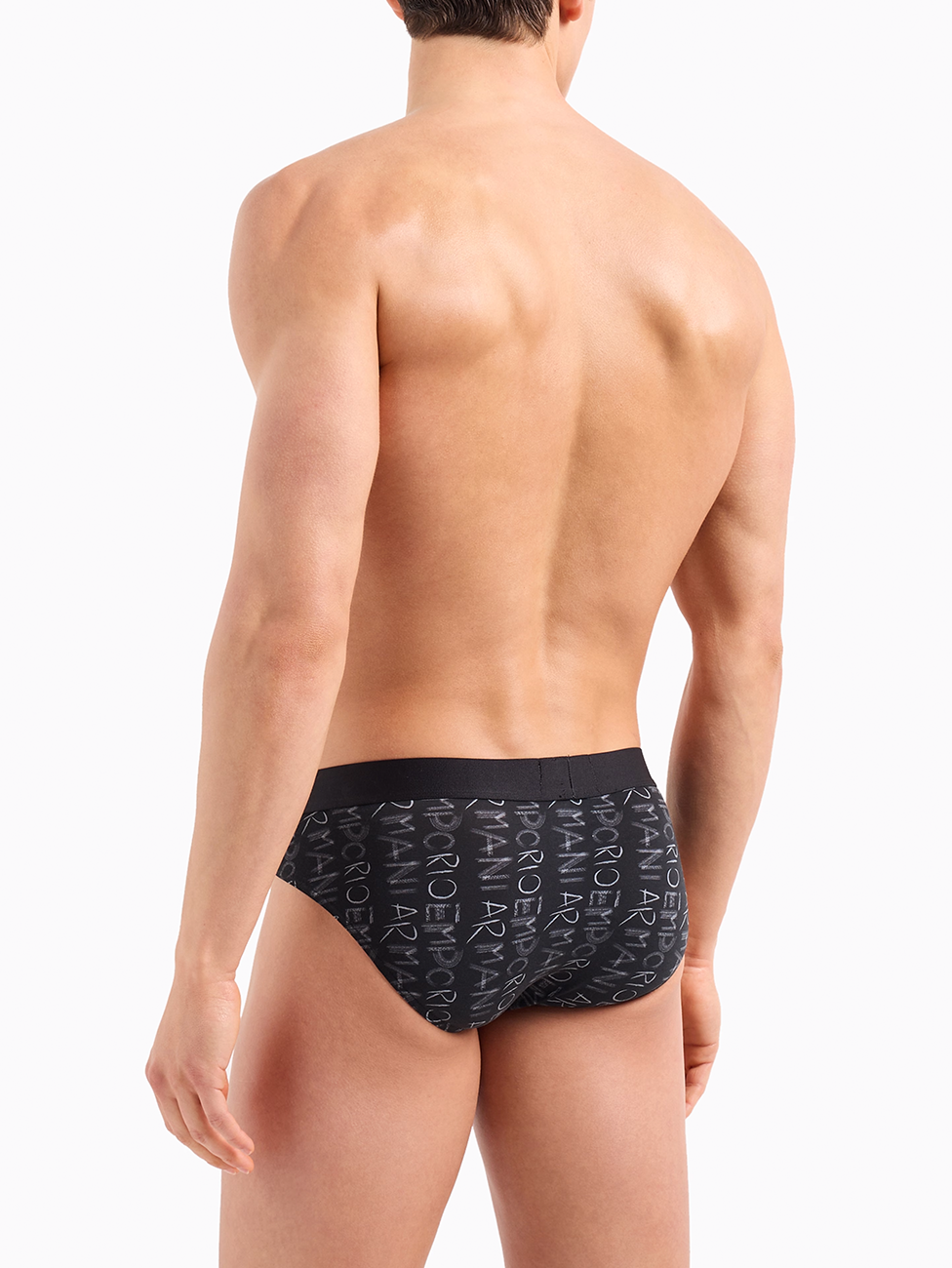 Emporio Armani All-Over Logo Print Men's Briefs