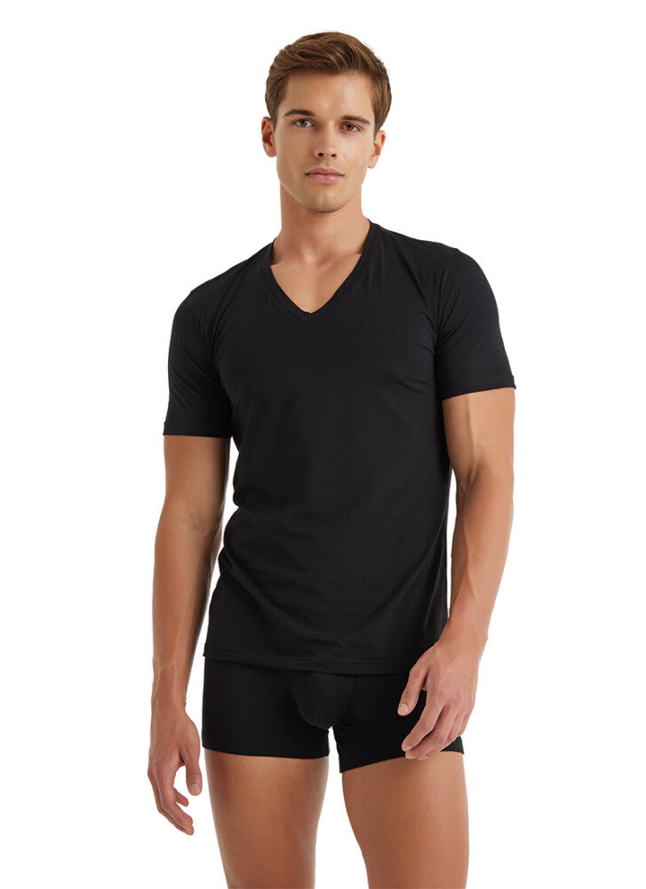 Blackspade Tender Cotton V-Neck T-Shirt