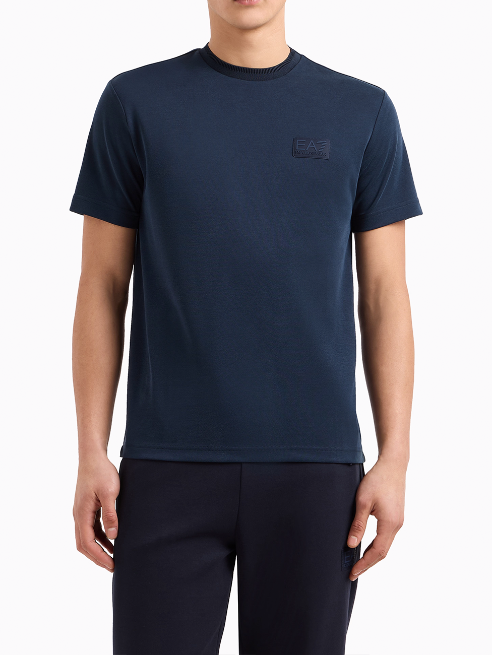 EA7 Lux Identity Modal-blend Piqué T-shirt