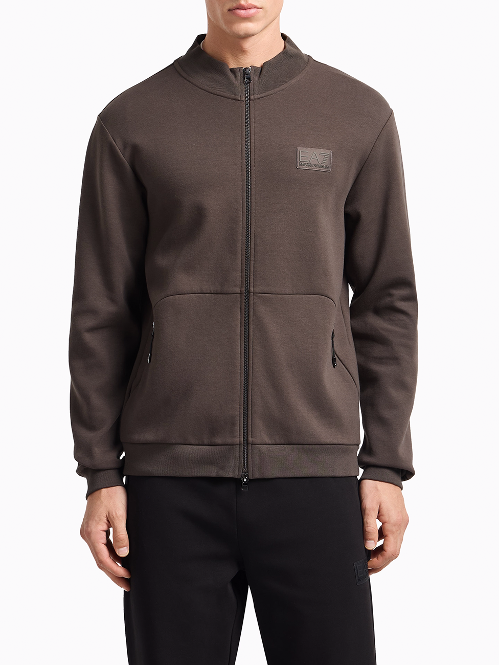 EA7 Lux Identity Cotton-blend Interlock Sweatshirt