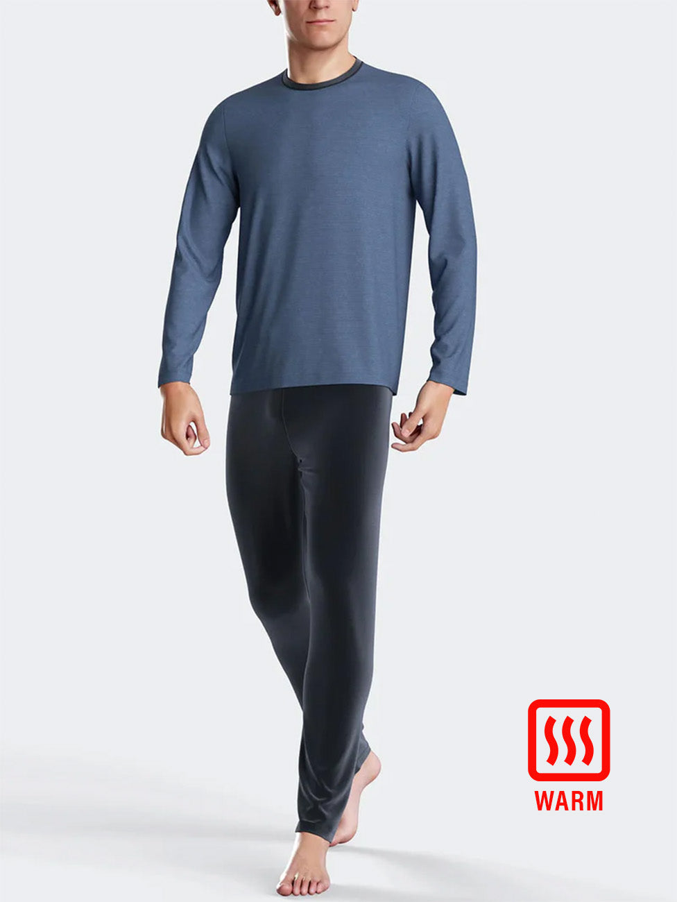 Impetus Men's Thermal Blue Velvet Pyjama