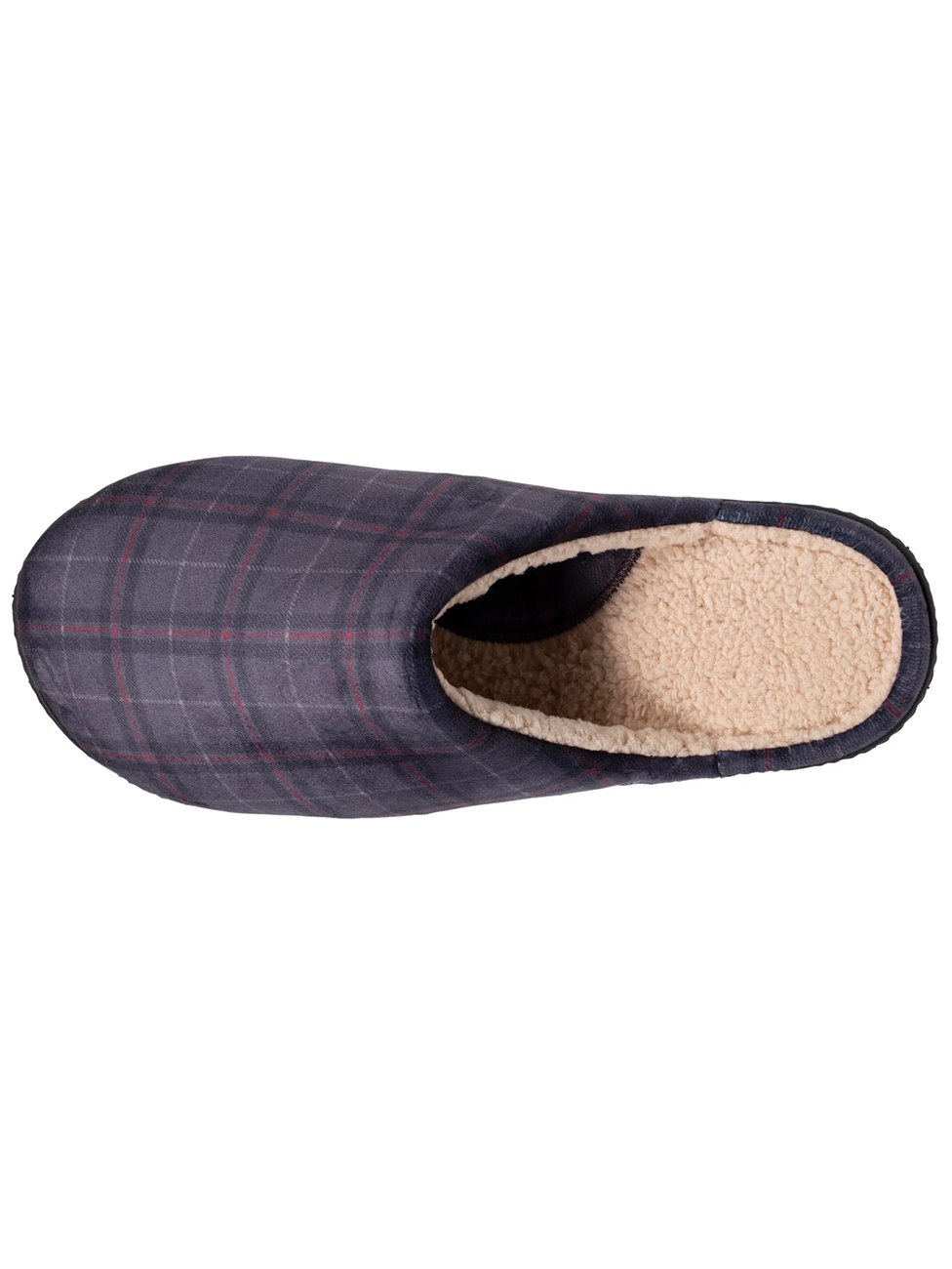 Isotoner Ergo Tartan Men's Mule Slippers