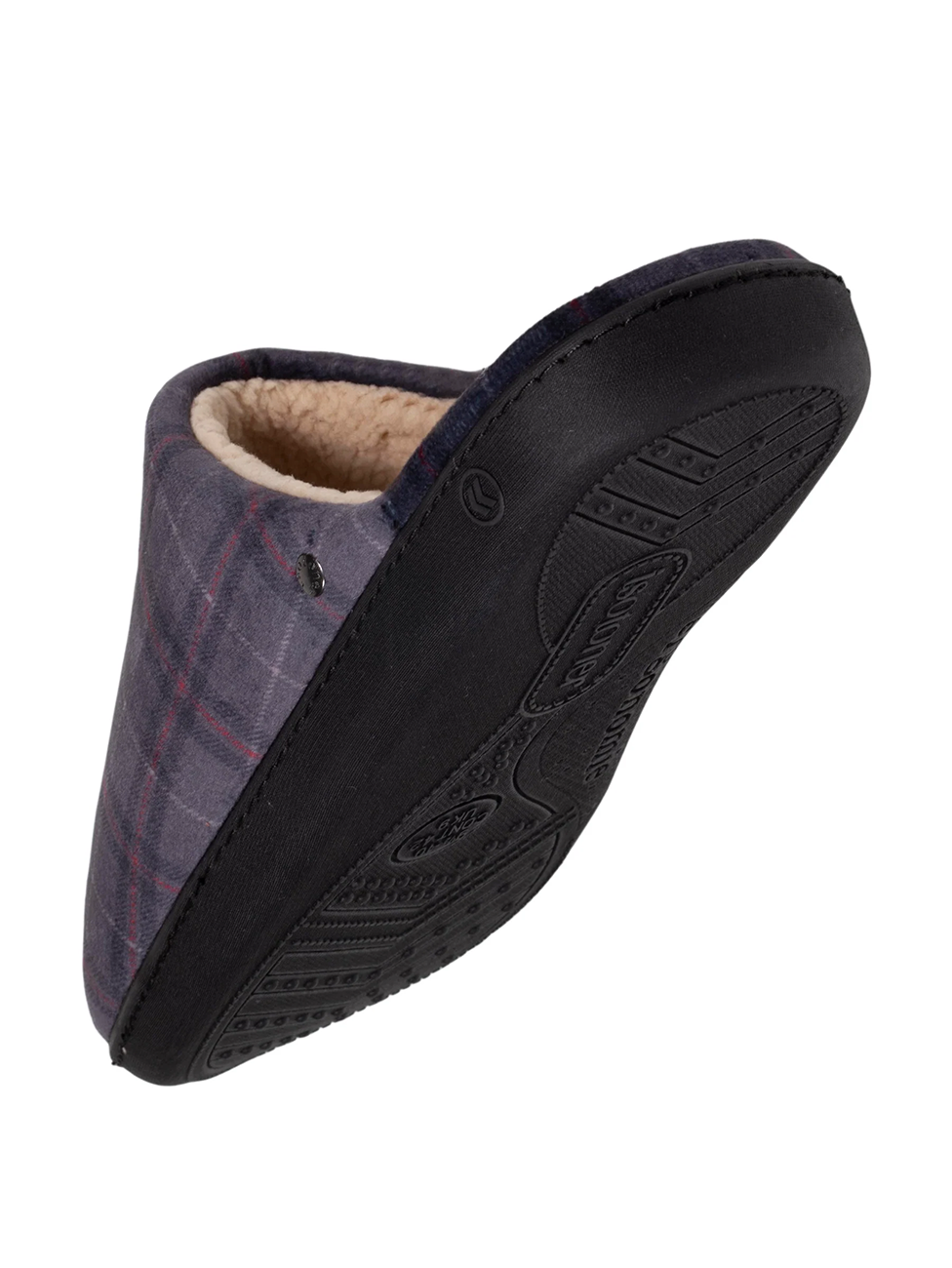 Isotoner Ergo Tartan Men's Mule Slippers