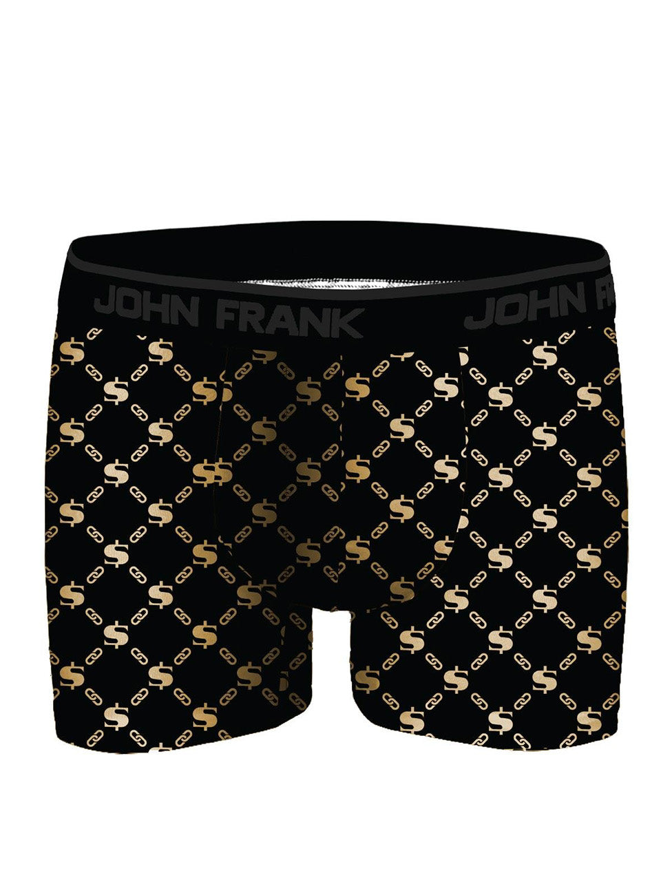 John Frank Metalic Gold Chain Printed Boxer