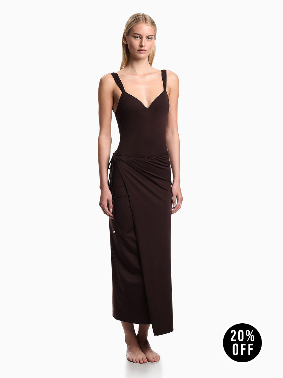 Emporio Armani Deep Brown Long Lycra Sarong
