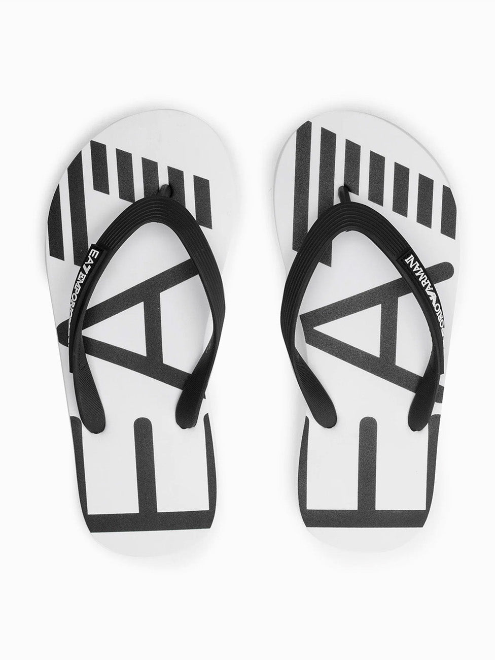 EA7 White & Black Rubber Flip Flops