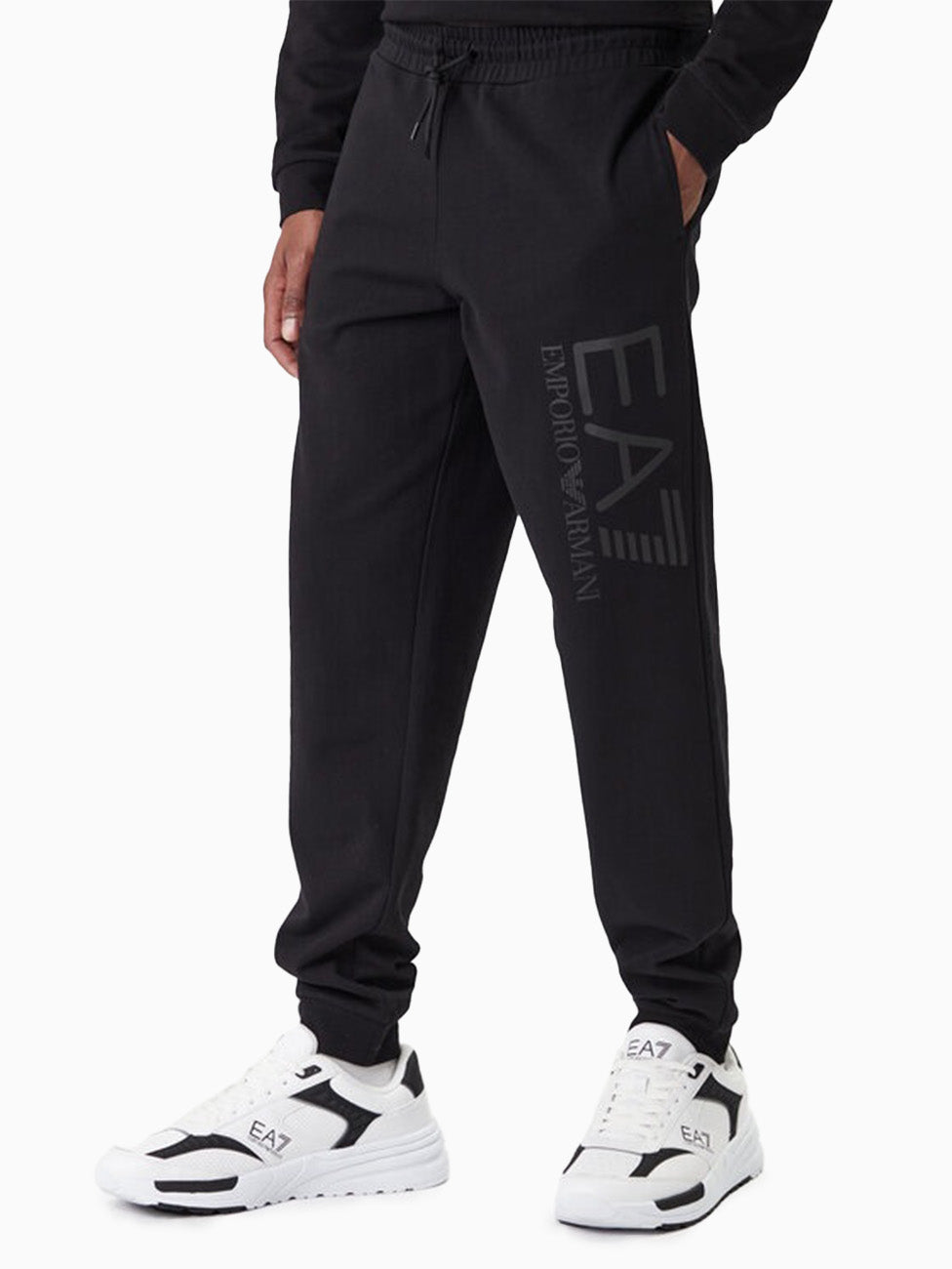 EA7 Logo-Tape Cotton Joggers