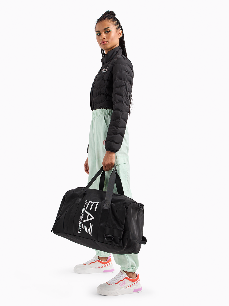 EA7 Technical-fabric Duffel Bag with Oversized Logo