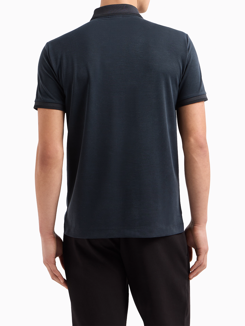 EA7 Lux Identity Modal-blend Polo Shirt
